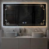 Specchio LED Rettangolare | Pulsanti touch | Funzione anti-appannamento | Temperatura di colore regolabile - Reyze Serie Good Vibes Modello 5